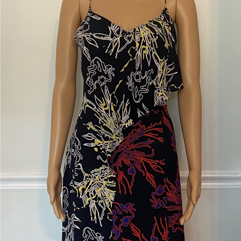Elegant Multicolor Spaghetti Strap Dress
